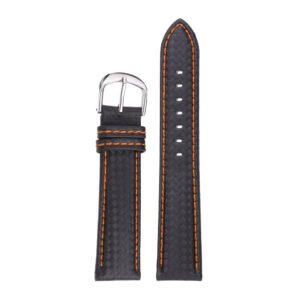 Pulseira Spoke Carbon - Preta/laranja