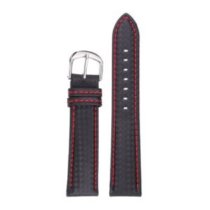 Pulseira Spoke Carbon - Preta/vermelho