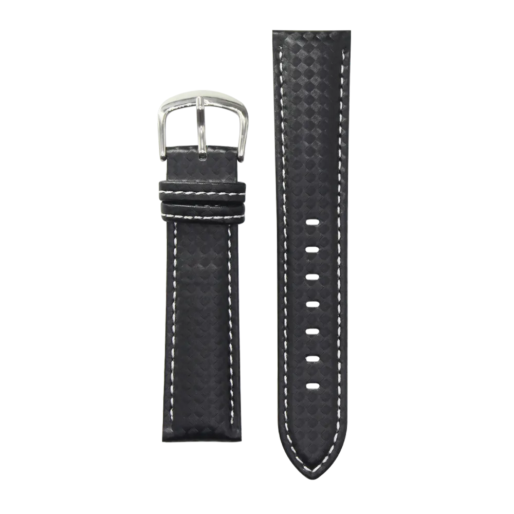 Pulseira Spoke Carbon - Preta/branco